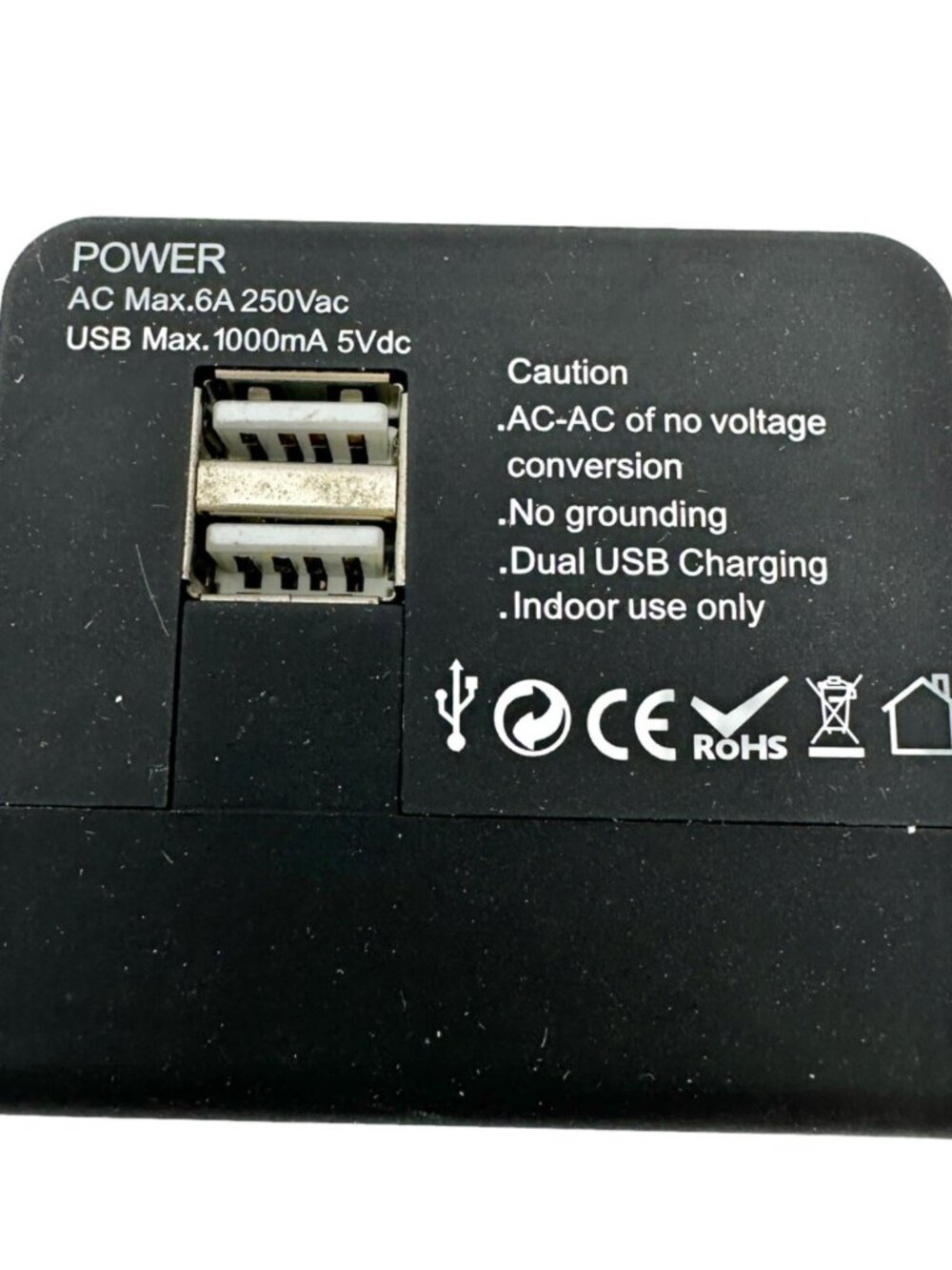 Multi-Nation Travel Adapter with USB Charger Black NEW UK Europe USA Australia